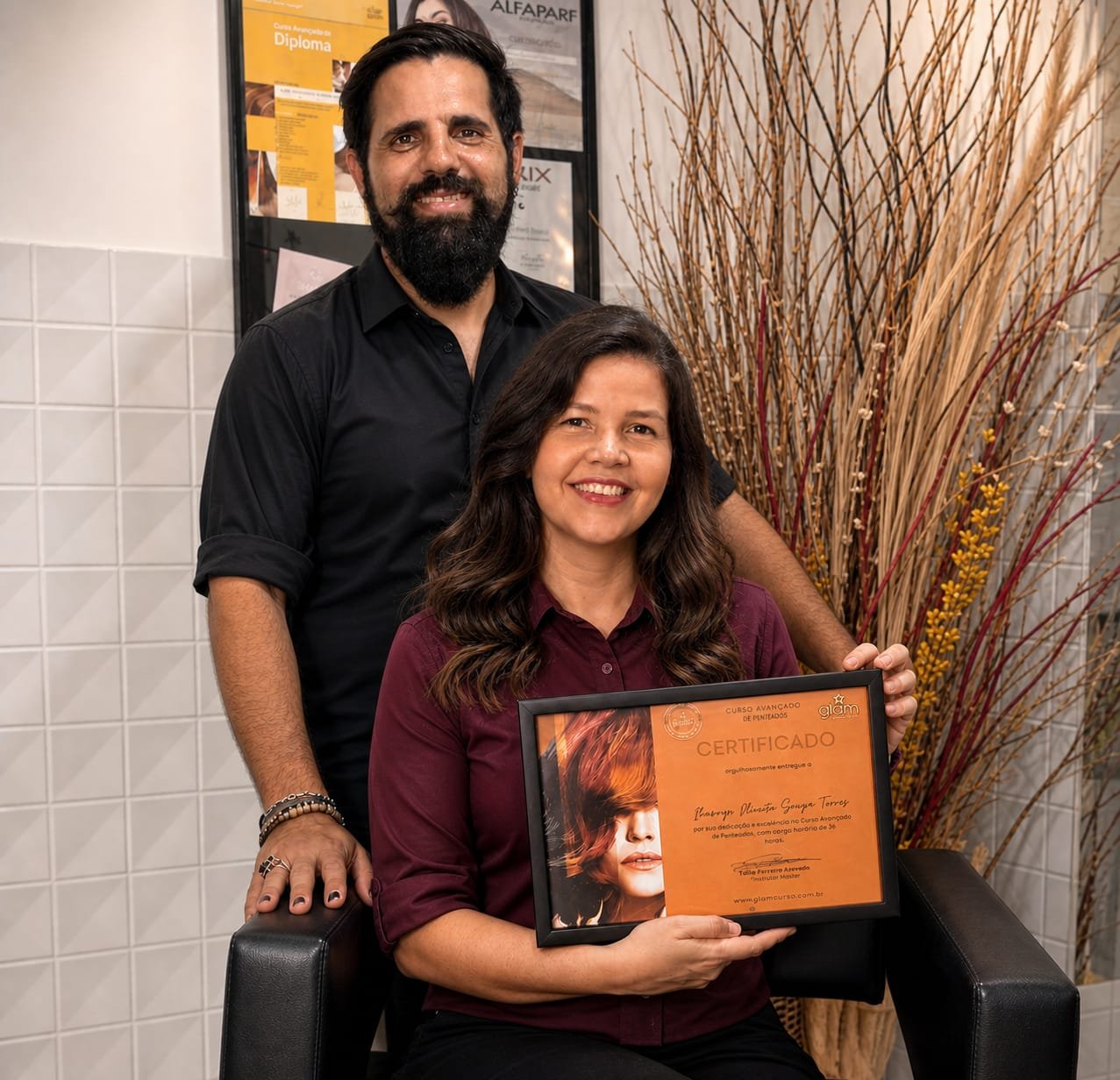 Aluno com certificado